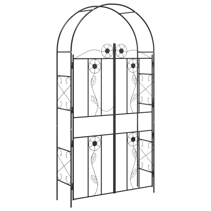 Havebue Ensfarvet Sort 115 x 37 x 226 cm