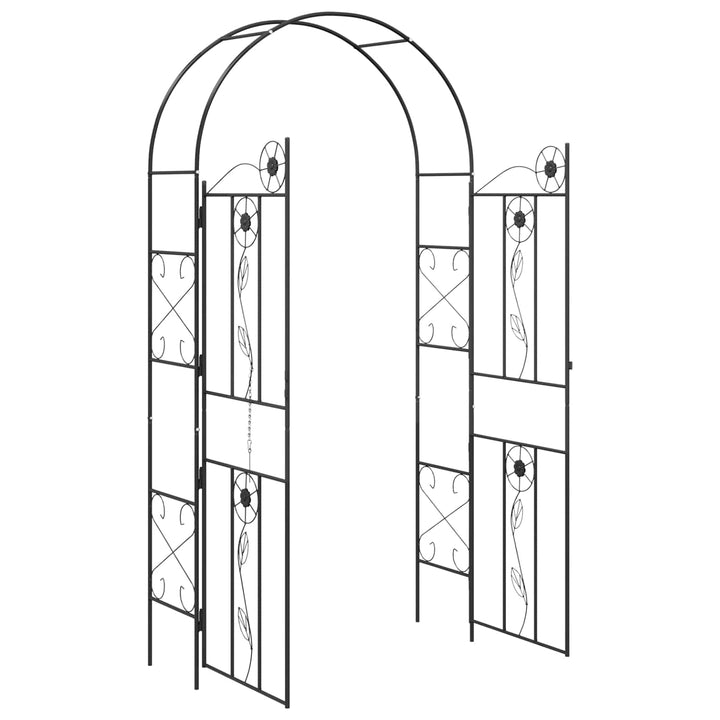 Havebue Ensfarvet Sort 115 x 37 x 226 cm