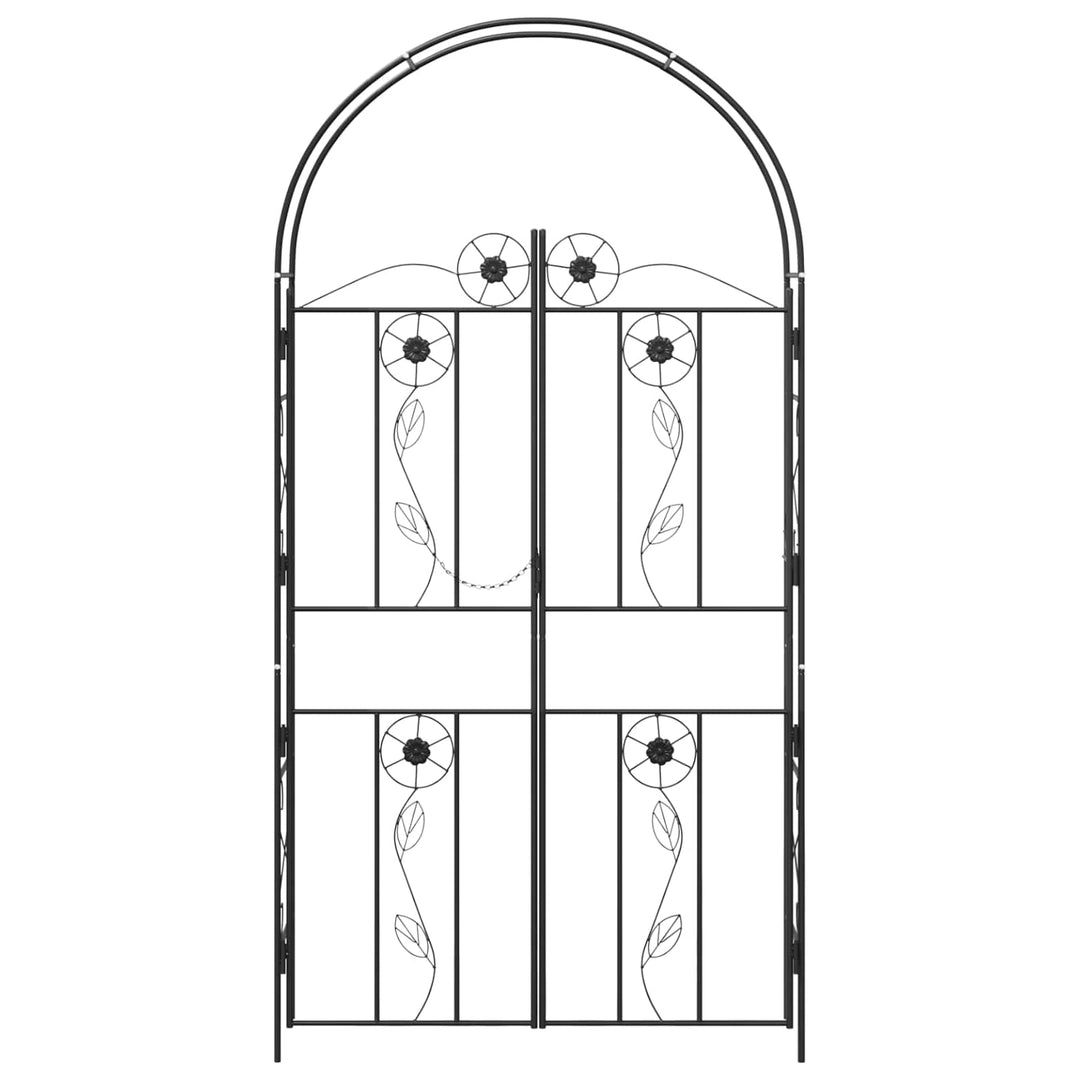 Havebue Ensfarvet Sort 115 x 37 x 226 cm