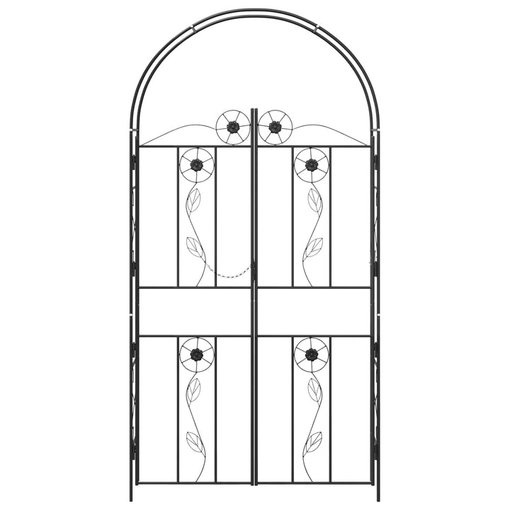 Havebue Ensfarvet Sort 115 x 37 x 226 cm
