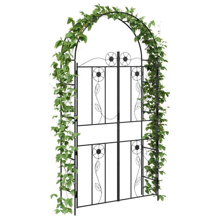 Havebue Ensfarvet Sort 115 x 37 x 226 cm
