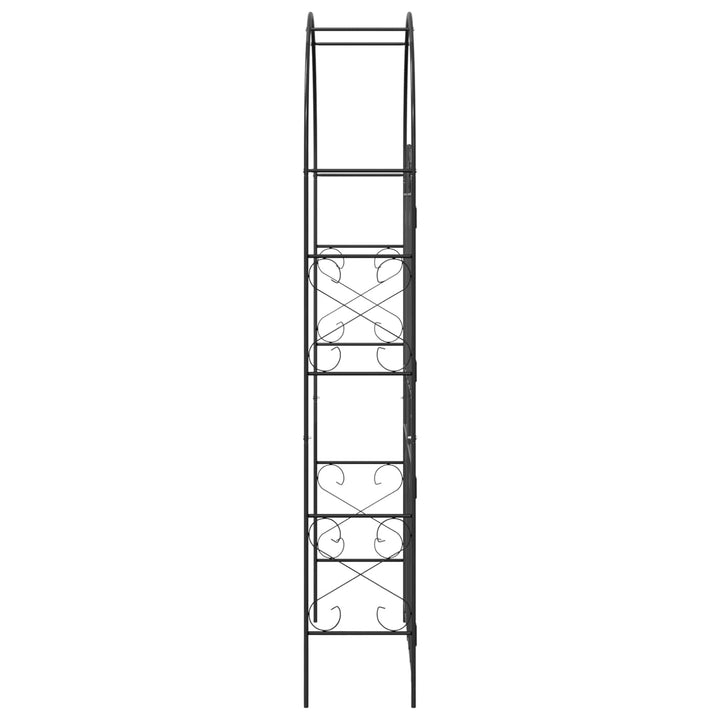 Havebue Ensfarvet Sort 115 x 37 x 226 cm