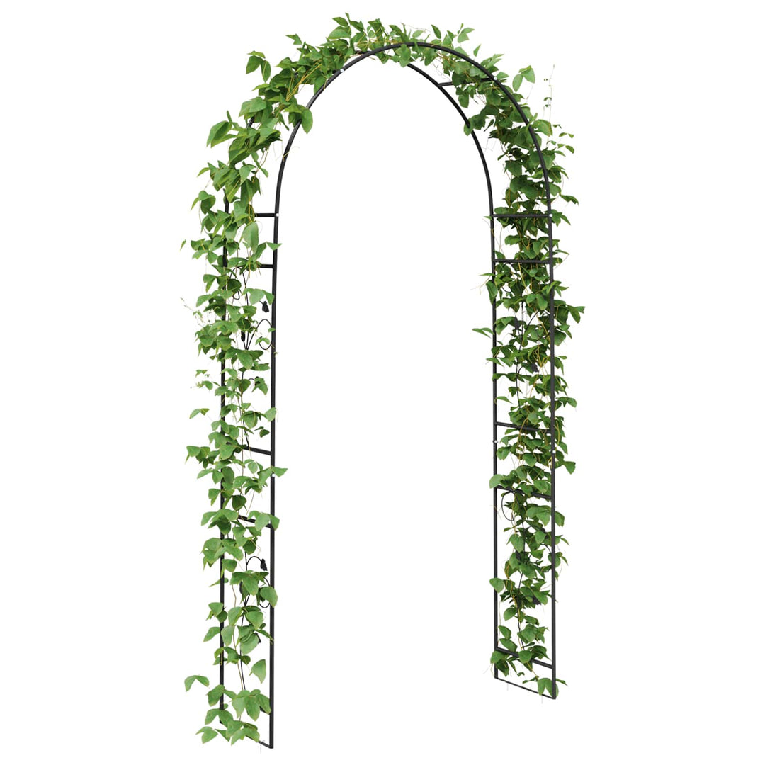 Havebue Blomstret Sort 115 x 37 x 231 cm