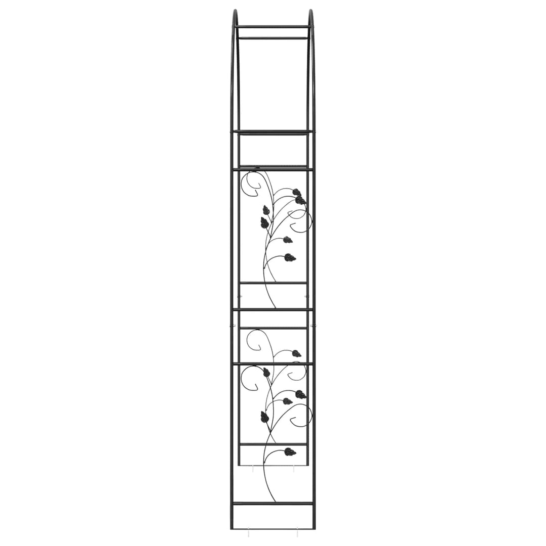 Havebue Blomstret Sort 115 x 37 x 231 cm