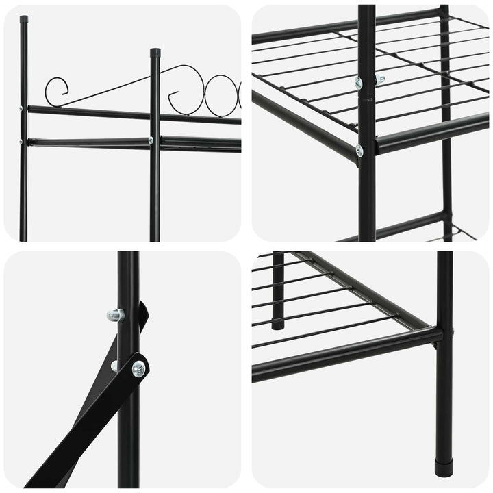 Åben Garderobe med hylde Sort 104,5 x 45 x 172 cm Stål