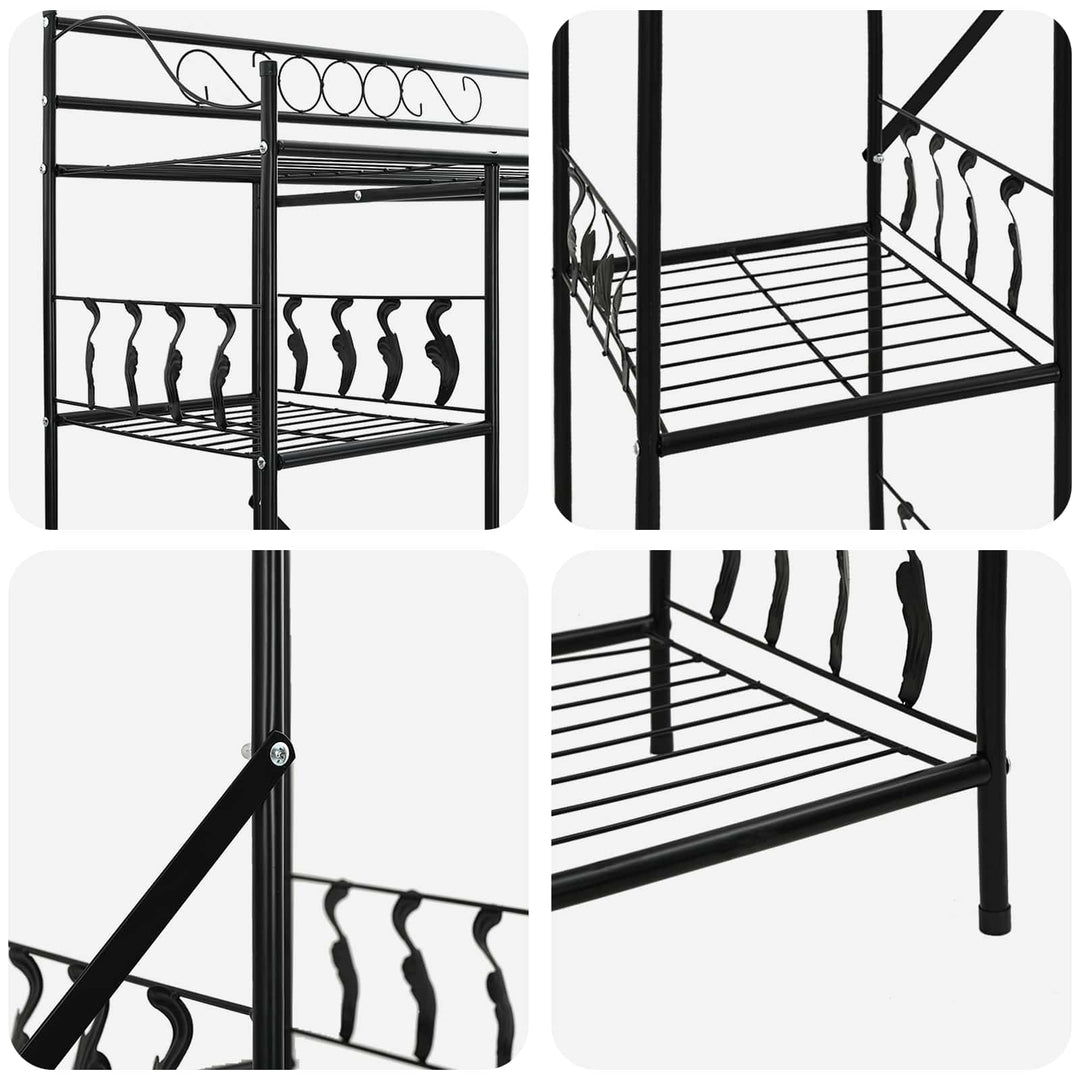 Åben Garderobe med hylde Sort 101 x 43 x 188 cm Stål
