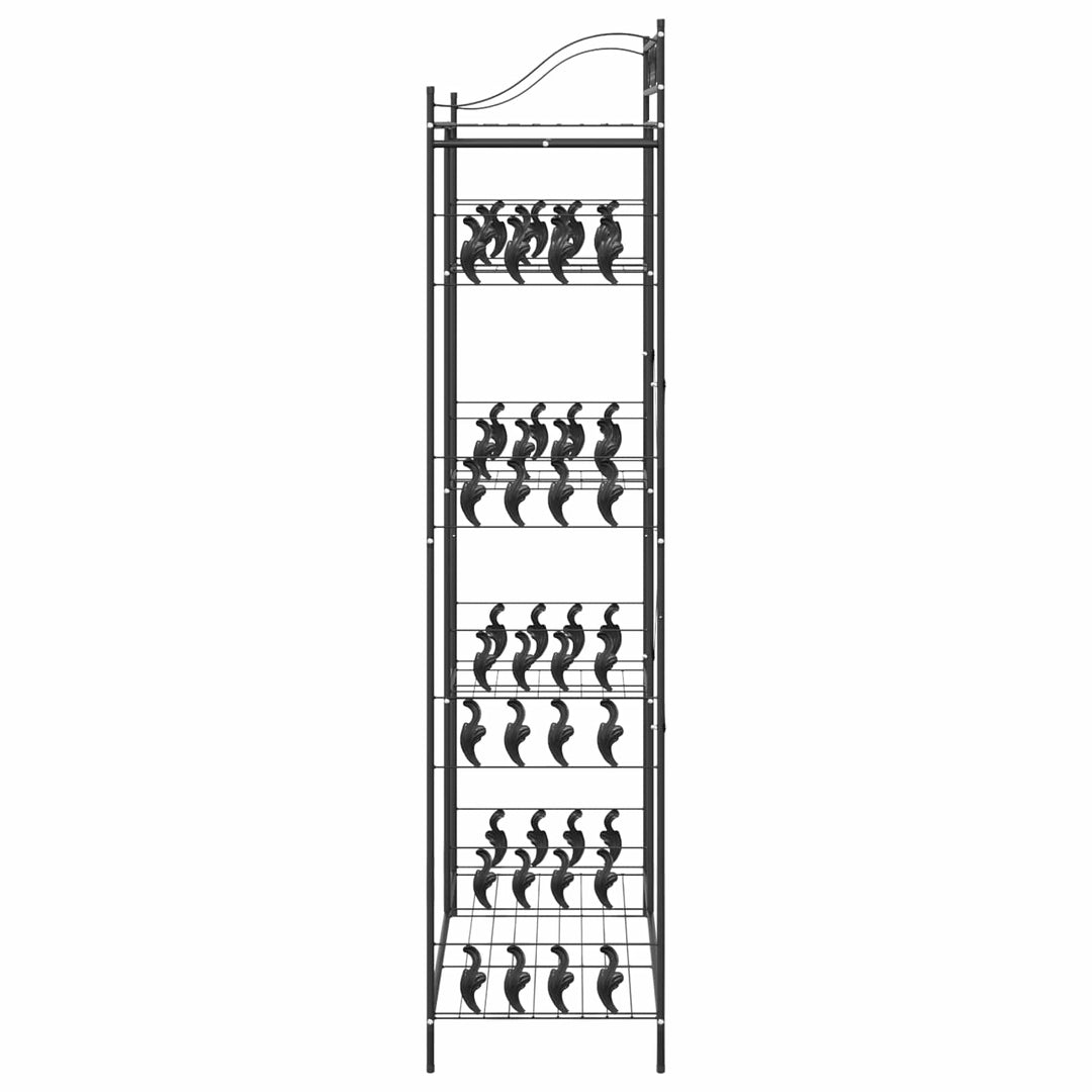 Åben Garderobe med hylde Sort 101 x 43 x 188 cm Stål