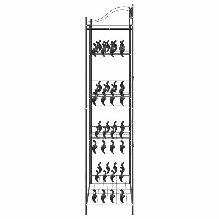 Åben Garderobe med hylde Sort 101 x 43 x 188 cm Stål