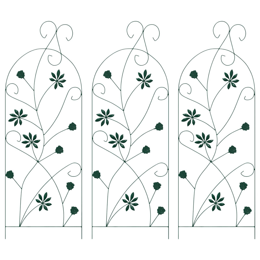 Havehegn 3 pcs Grøn 112 x 39,5 cm Stål