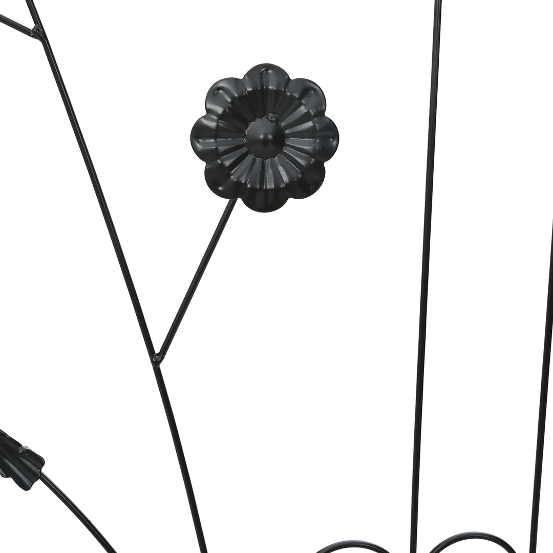 Havehegn 3 pcs Sort 110 x 40 cm Stål