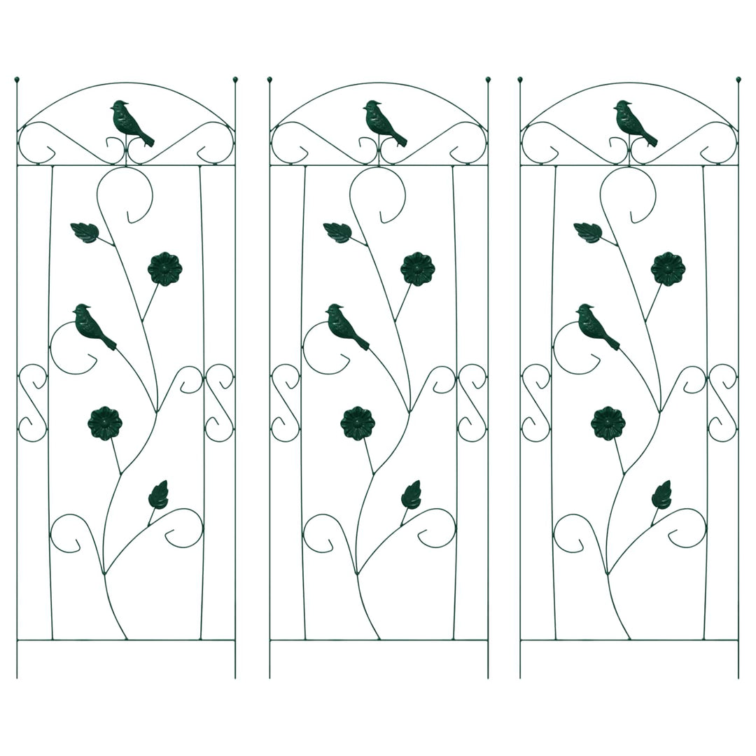 Havehegn 3 pcs Grøn 110 x 40 cm Stål