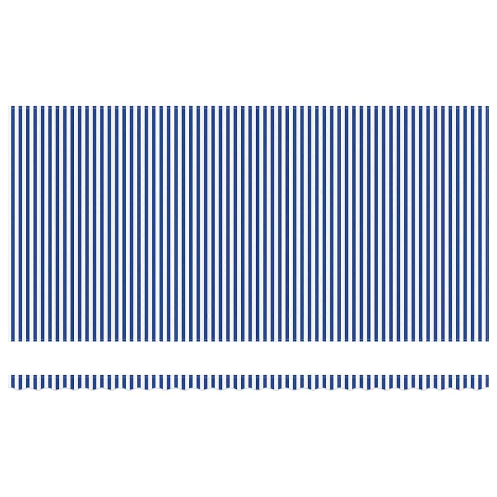 Utrækkelig Markise Blå og Hvid 600 × 300 cm