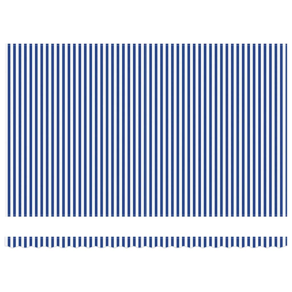 Utrækkelig Markise Blå og Hvid 500 × 300 cm