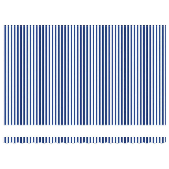 Utrækkelig Markise Blå og Hvid 500 × 300 cm