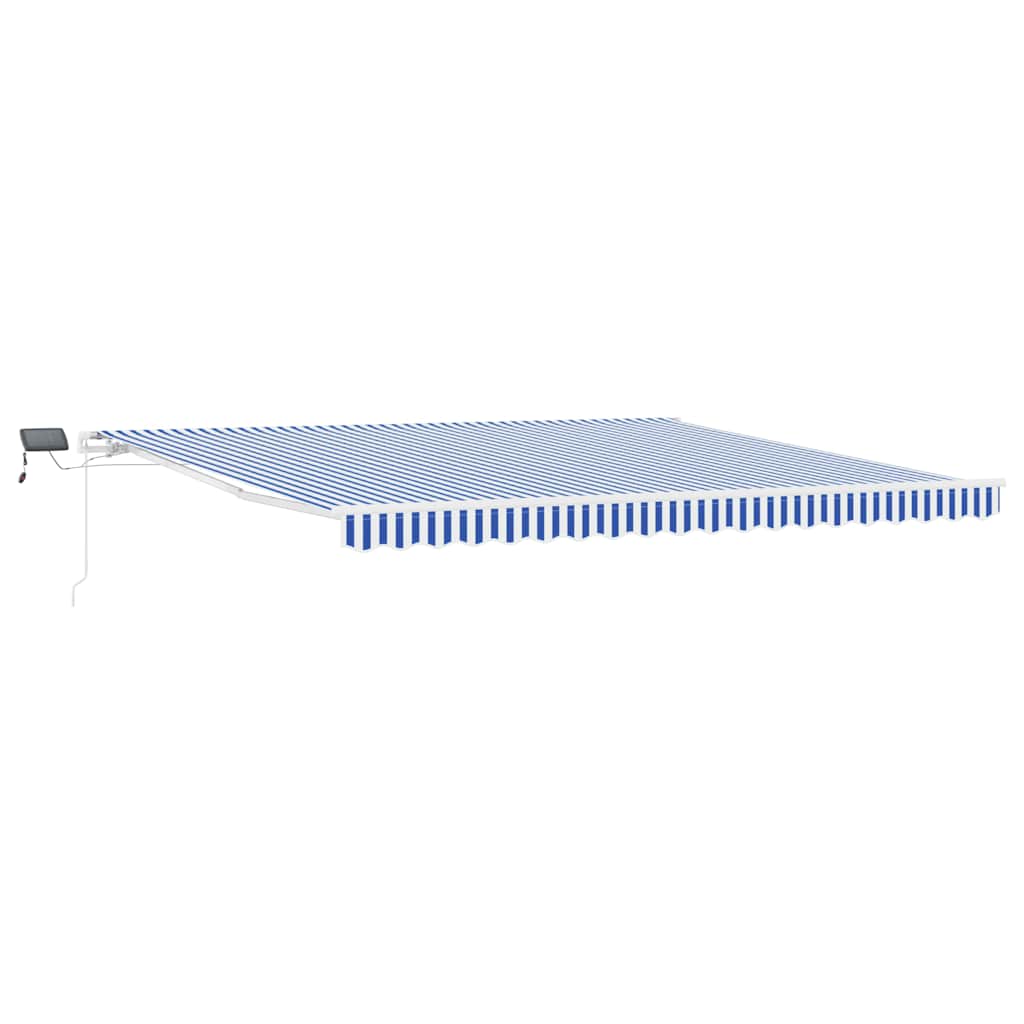 Udtrækkelig markise Blå og Hvid 450 × 300 cm
