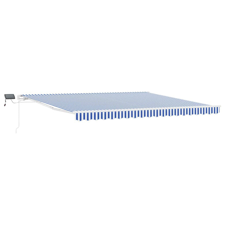Utrækkelig Markise Blå og Hvid 450 × 300 cm
