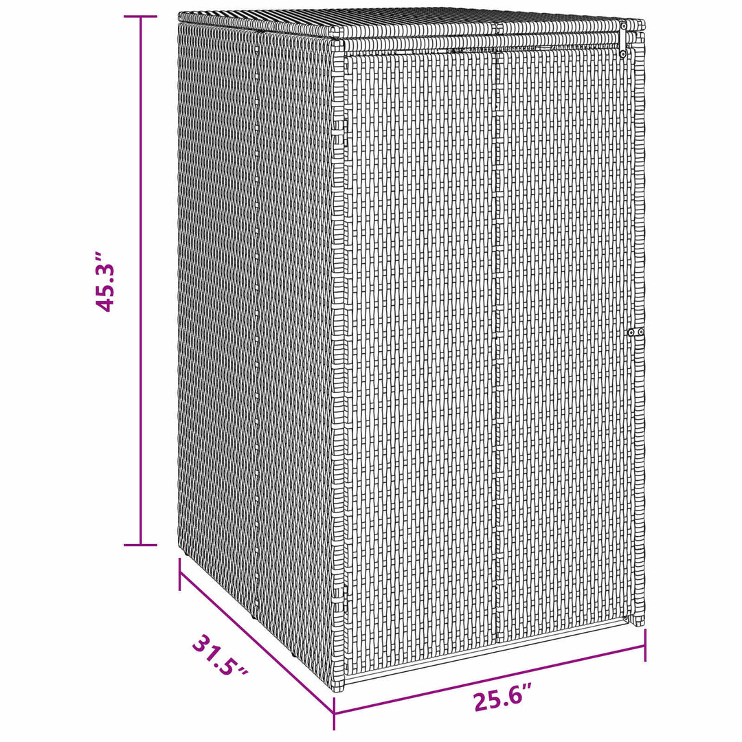 Affaldsbin boks Grå 65 x 80 x 115 cm Polyethylen