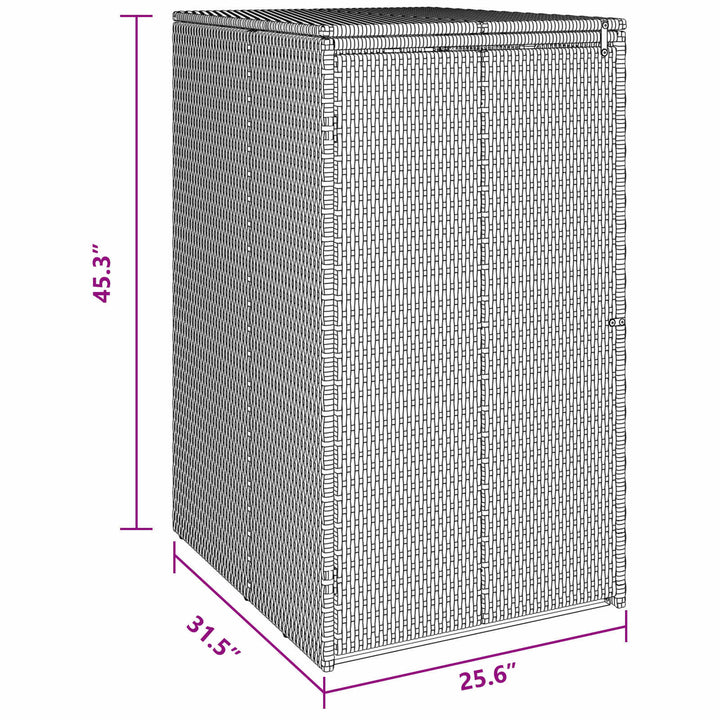 Affaldsbin boks Grå 65 x 80 x 115 cm Polyethylen