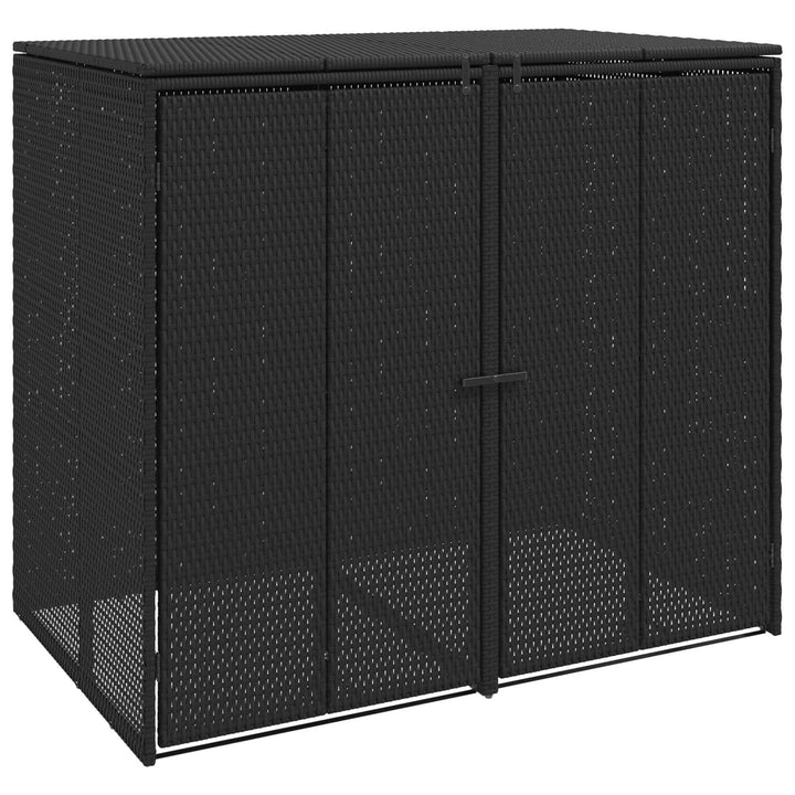 Affaldsbin boks 2 pcs Sort 130 x 80 x 115 cm Polyethylen