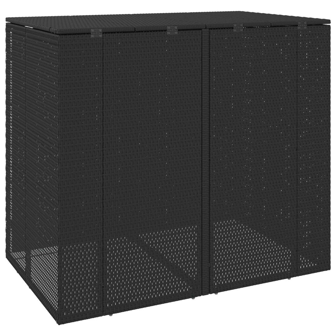 Affaldsbin boks 2 pcs Sort 130 x 80 x 115 cm Polyethylen