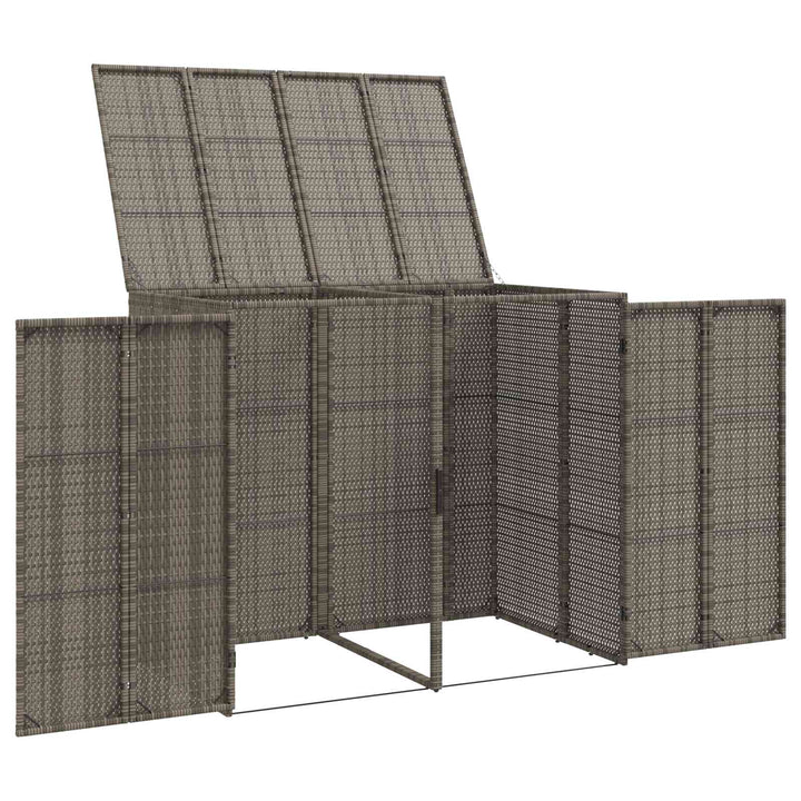Affaldsbin boks 2 pcs Grå 130 x 80 x 115 cm Polyethylen
