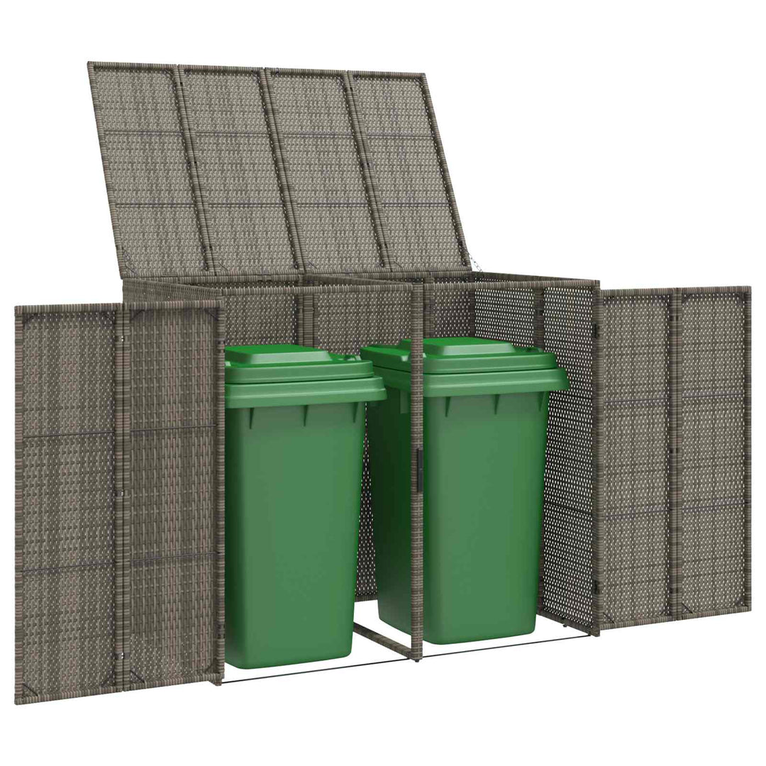 Affaldsbin boks 2 pcs Grå 130 x 80 x 115 cm Polyethylen