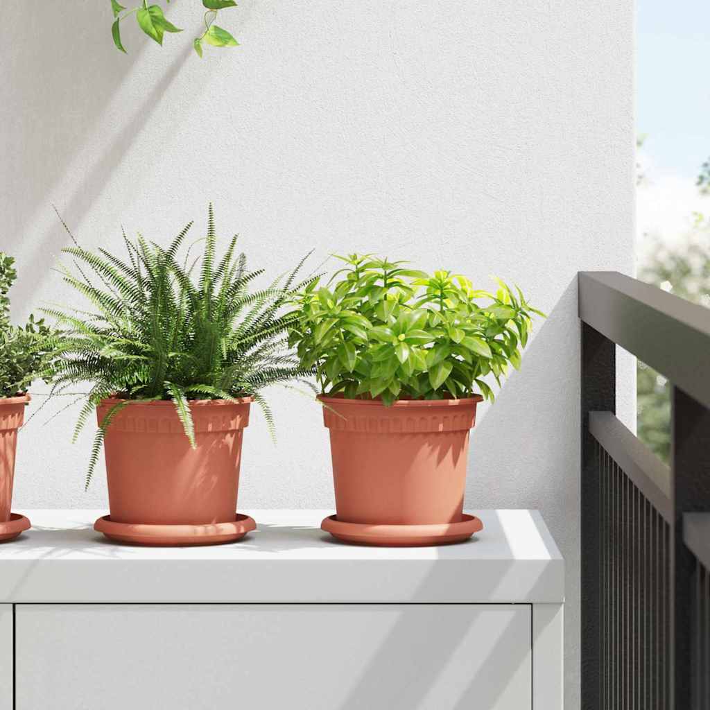 Plantepotter 24 pcs Mursten Rød Ø 15 x 12 cm Plastik