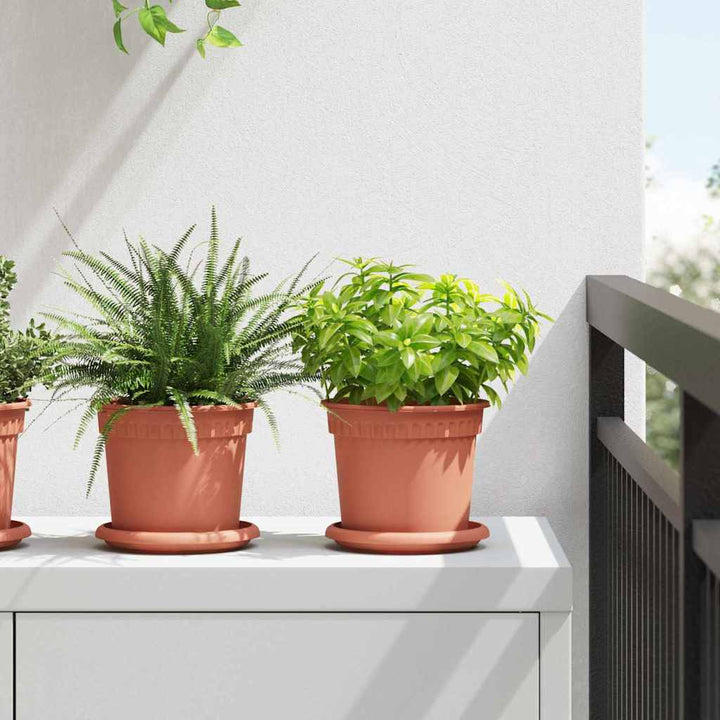 Plantepotter 24 pcs Mursten Rød Ø 15 x 12 cm Plastik