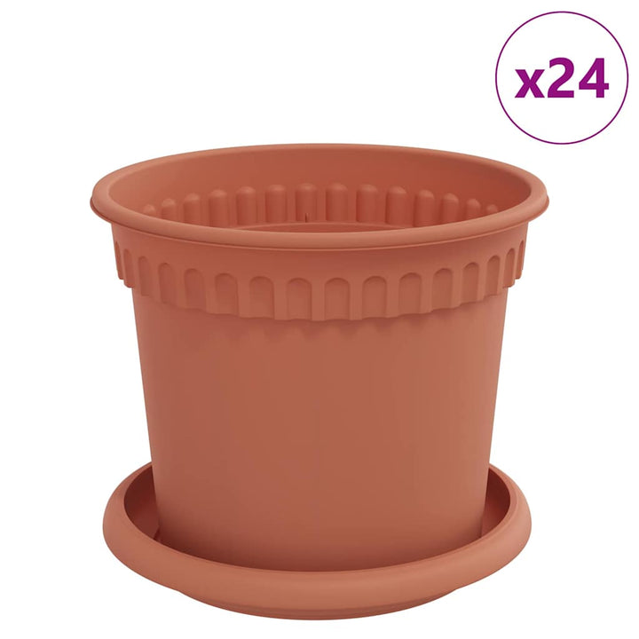 Plantepotter 24 pcs Mursten Rød Ø 15 x 12 cm Plastik