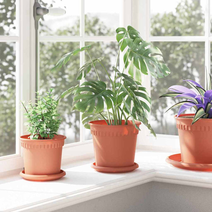Plantepotter 24 pcs Mursten Rød Ø 17 x 14 cm Plastik