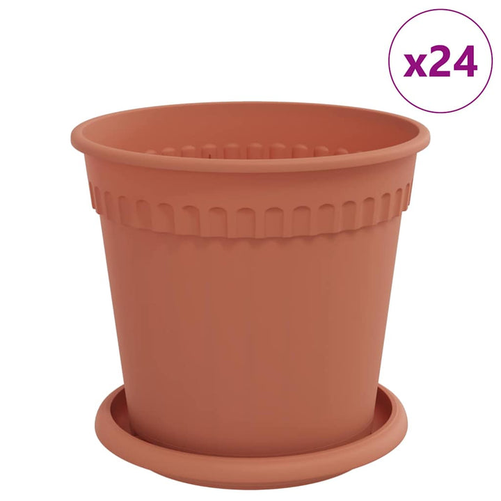 Plantepotter 24 pcs Mursten Rød Ø 17 x 14 cm Plastik