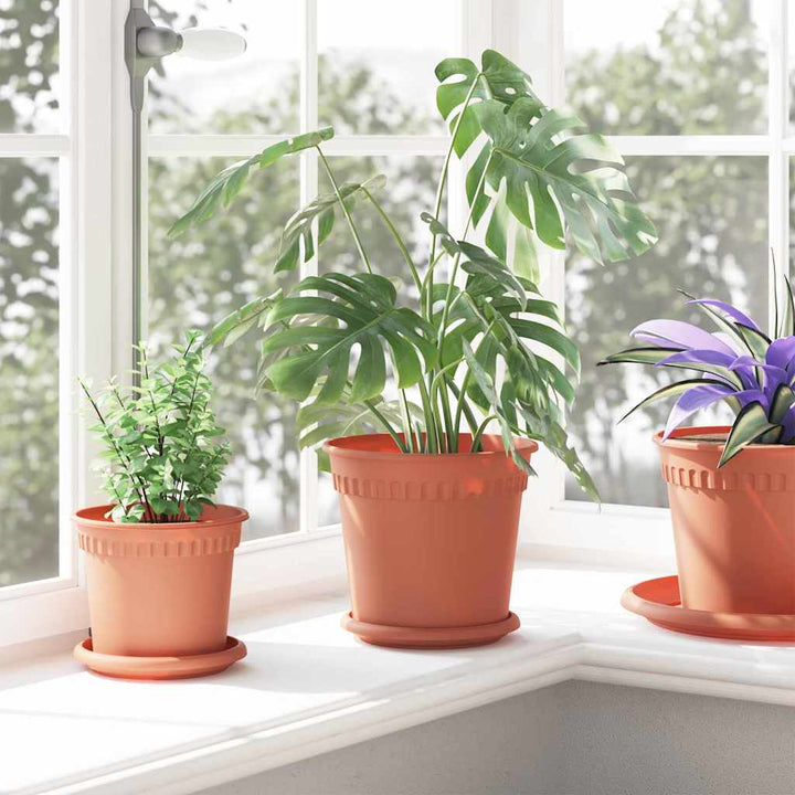 Plantepotter 24 pcs Mursten Rød Ø 19 x 16 cm Plastik