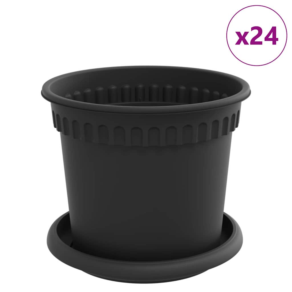 Plantepotter 24 pcs Sort Ø 15 x 12 cm Plastik