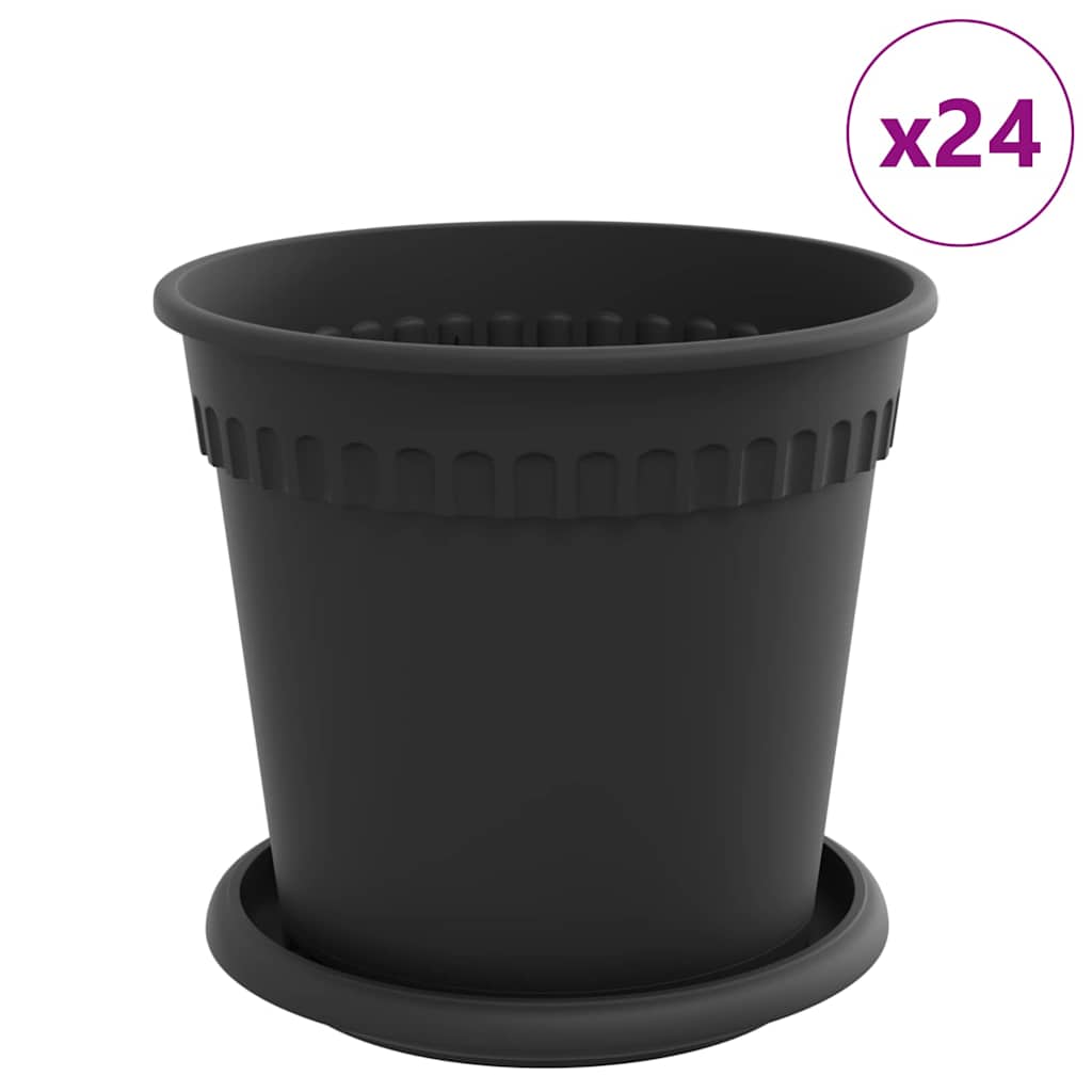 Plantepotter 24 pcs Sort Ø 17 x 14 cm Plastik