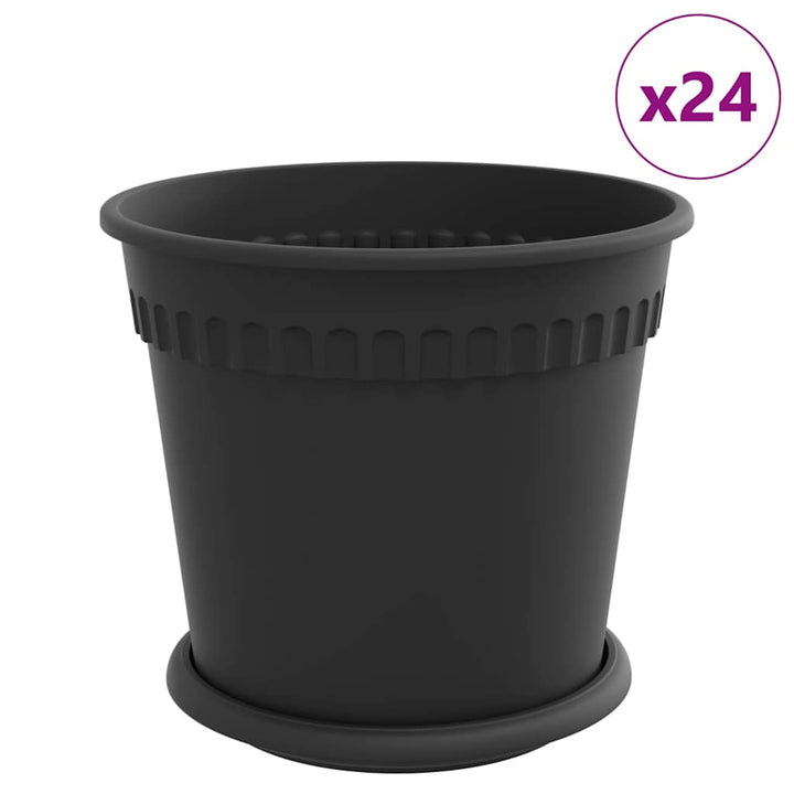 Plantepotter 24 pcs Sort Ø 19 x 16 cm Plastik
