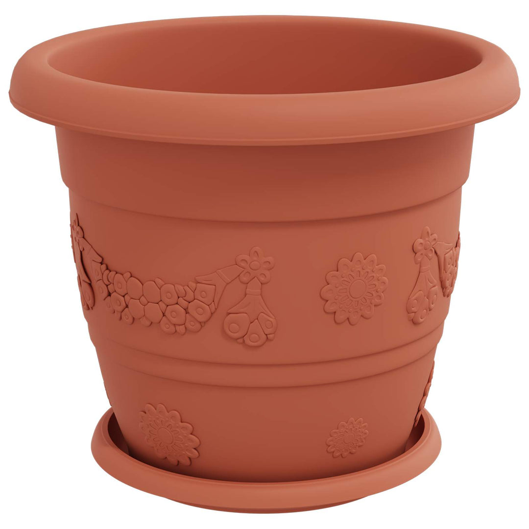 Plantepotter 6 pcs Mursten Rød Ø 30 x 25 cm Plastik