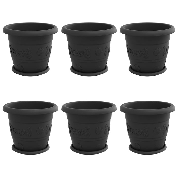 Plantepotter 6 pcs Sort Ø 30 x 25 cm Plastik
