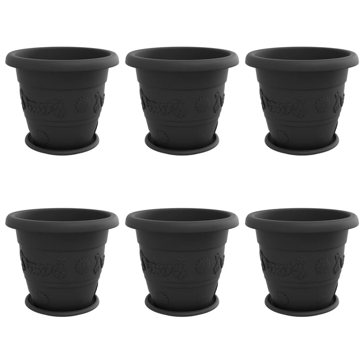 Plantepotter 6 pcs Sort Ø 39 x 32 cm Plastik