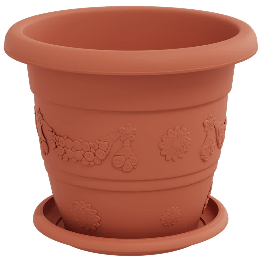Plantepotter 24 pcs Mursten Rød Ø 22 x 18 cm Plastik