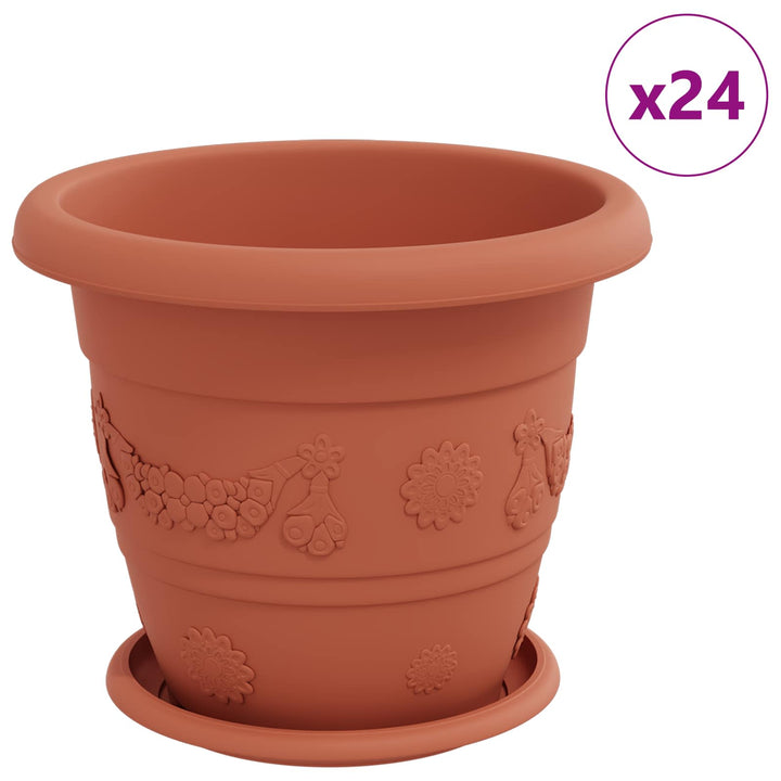 Plantepotter 24 pcs Mursten Rød Ø 26 x 21.5 cm Plastik