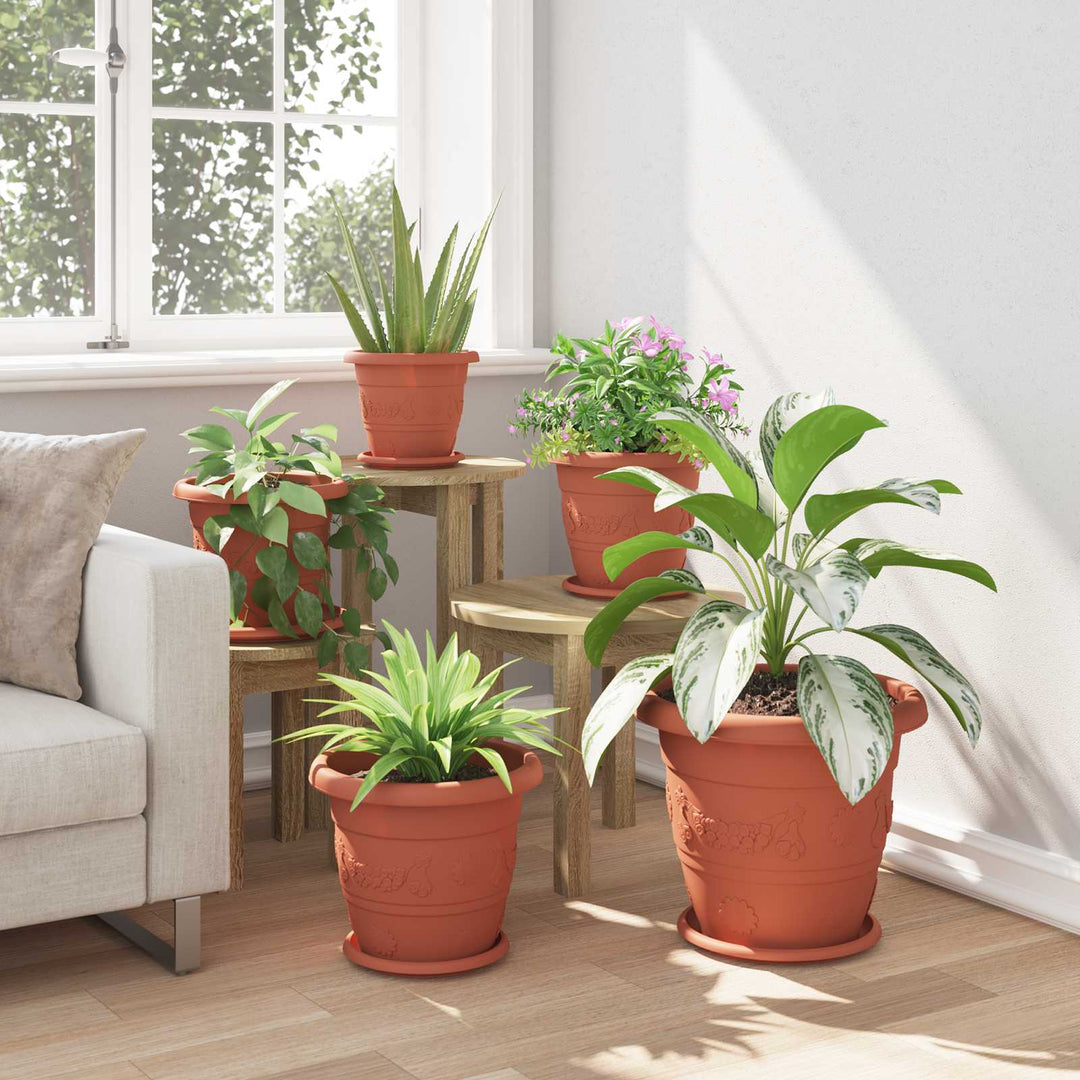 Plantepotter 24 pcs Mursten Rød Ø 30 x 25 cm Plastik