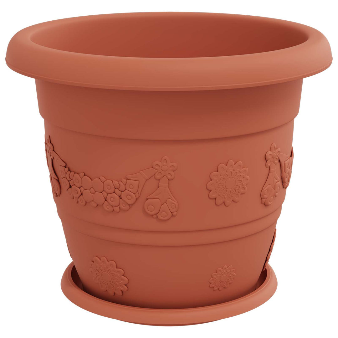 Plantepotter 24 pcs Mursten Rød Ø 34 x 28 cm Plastik