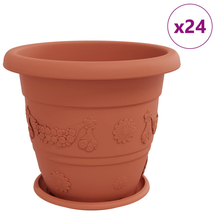 Plantepotter 24 pcs Mursten Rød Ø 39 x 32 cm Plastik