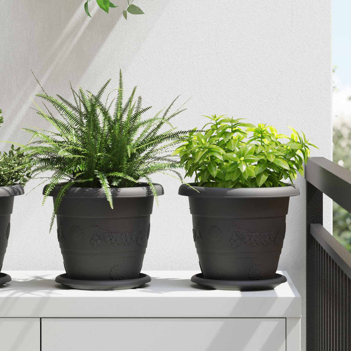 Plantepotter 24 pcs Sort Ø 22 x 18 cm Plastik