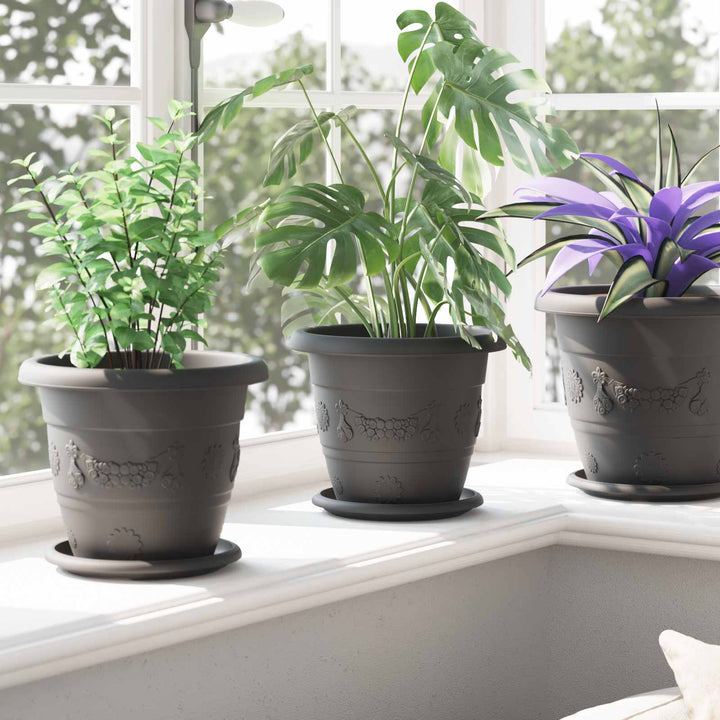 Plantepotter 24 pcs Sort Ø 22 x 18 cm Plastik
