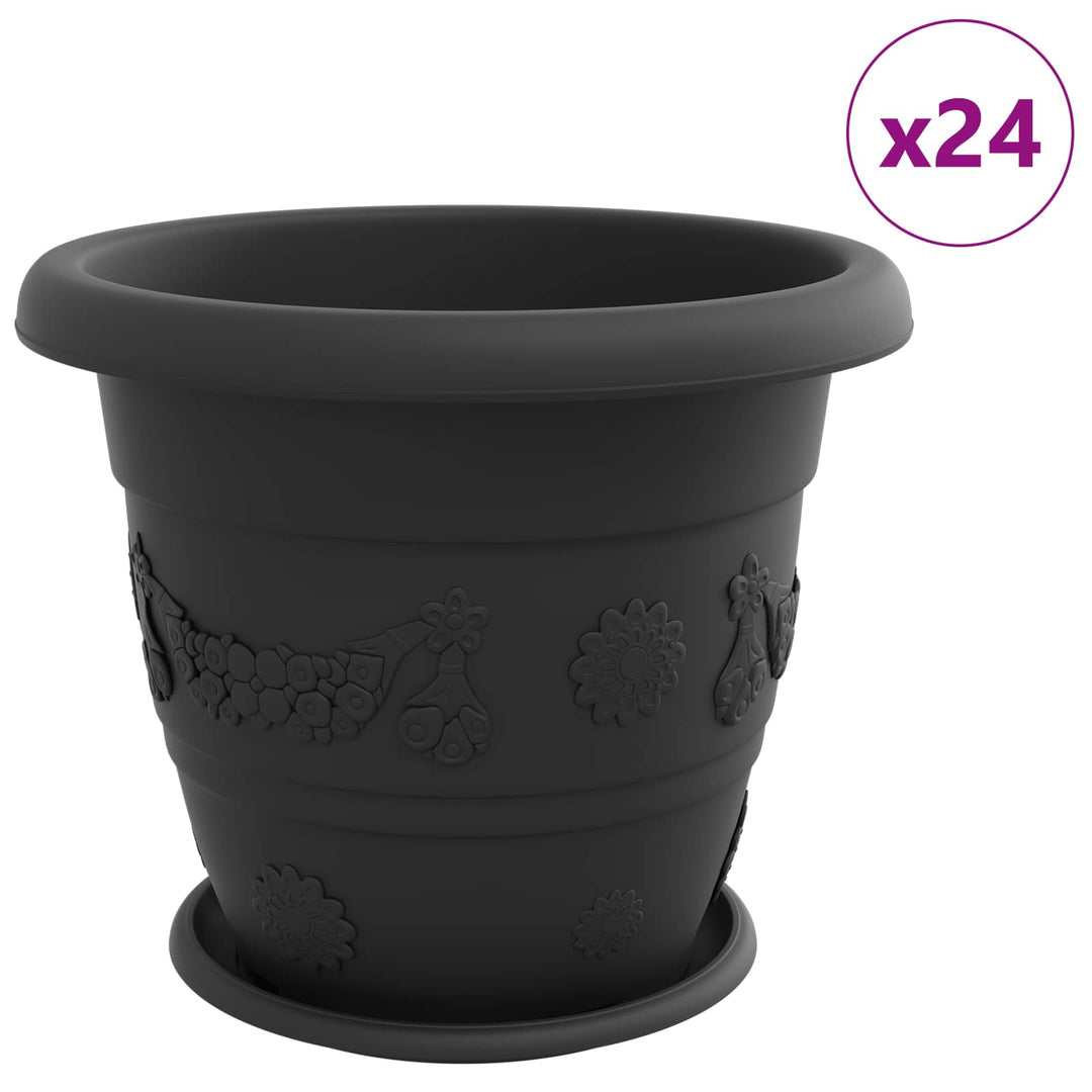 Plantepotter 24 pcs Sort Ø 39 x 32 cm Plastik