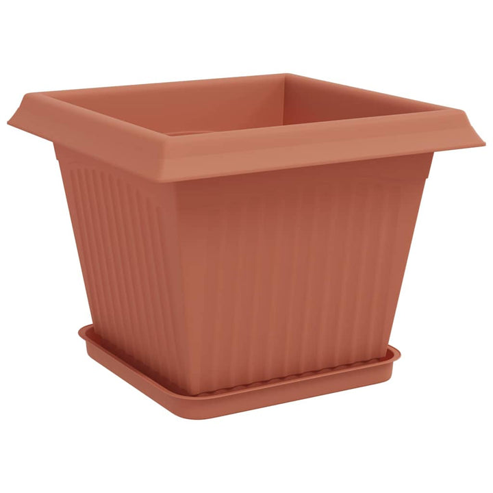 Plantepotter 6 pcs Mursten Rød 28,5 x 28,5 x 22 cm Plastik