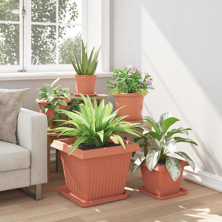 Plantepotter 6 pcs Mursten Rød 43 x 43 x 33,5 cm Plastik