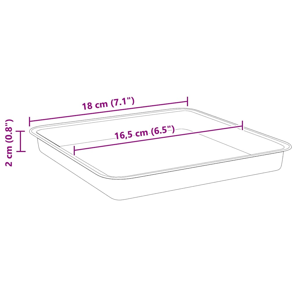 Plantepotter 6 pcs Sort 23 x 23 x 17,5 cm Plastik