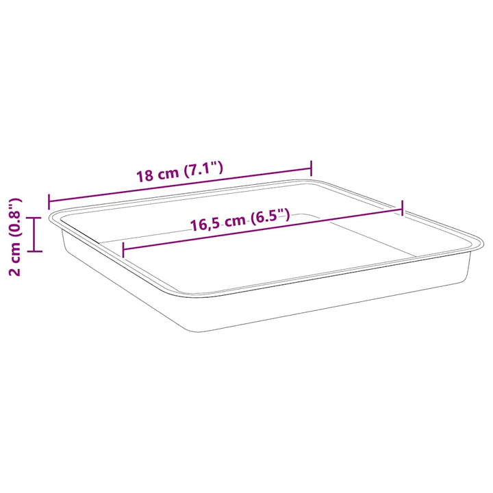 Plantepotter 6 pcs Sort 23 x 23 x 17,5 cm Plastik